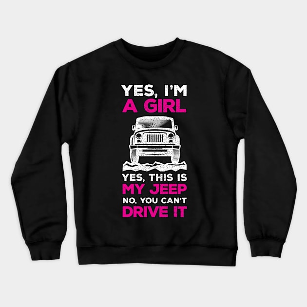 Jeep Girl Shirt Crewneck Sweatshirt by redbarron